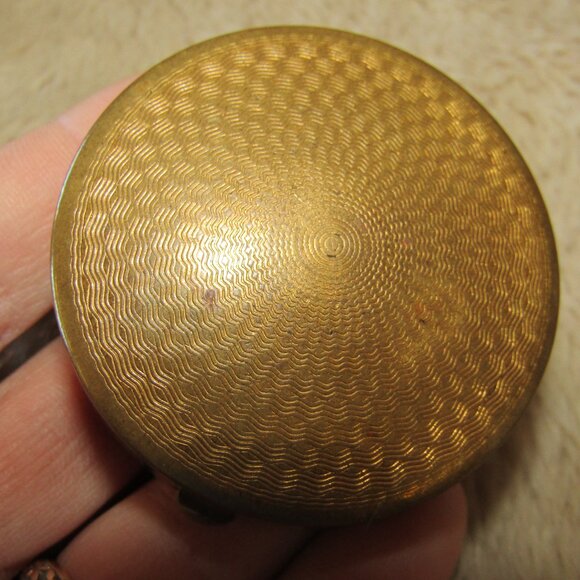 Vintage brass & faceted glass beaded rosary with storage case - Picture 7 of 8